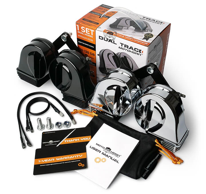 Motohorn Dual Tone Motorcycle Horn Kit