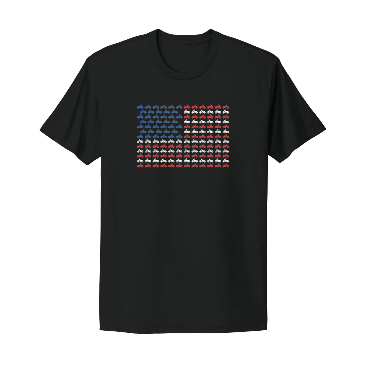 Motorcycle USA Flag T-Shirt