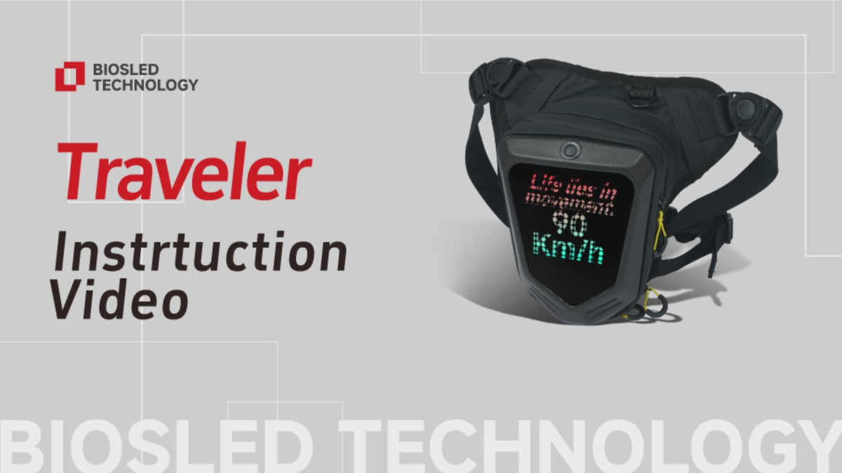 BIOSLED S7-1 LED Pixel Screen Motorcycle Leg Bag